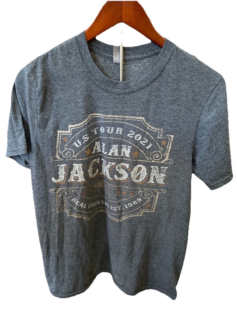 Alan Jackson 2021 Tour Shirt Mens M Country Concert Tulsa OK Back Hit